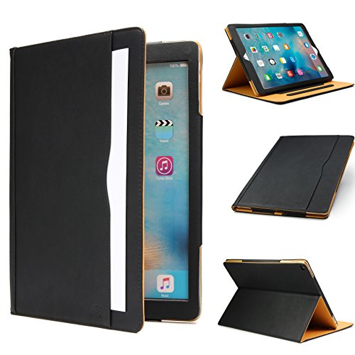 Original Urcover® Tasche Smart Cover iPad Pro 12.9 Zoll ( 2015 /2016 Version) Schutz Hülle Case [Sleep / Wake Funktion] und inkl Displayschutzfolie & Zubehör | Schwarz