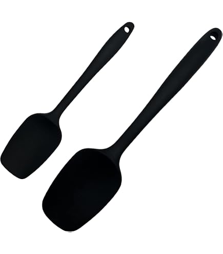 Set 3 Cucchiai Da Cucina In Silicone – 28 Cm, Anti Graffio, Con Foro, Termoresistenti