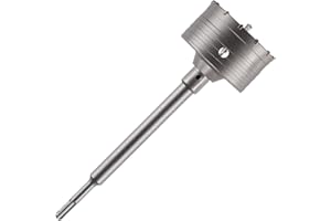 RENNIE TOOL COMPANY 100mm TCT Core Drill Bit + SDS Adapter + Tungsten Carbide Tipped Pilot Drill For Concrete, Masonry, Brick, Aerated Block Etc. Concrete Hole Saw Wall Drill Bit Set With 240mm Long SDS Extension Bar