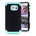 Produktbild Girlyard Tough Armor Hülle für Galaxy S7 Edge Hybrid 3 in 1 Vorne und Hinten Bumper Schutz, Weich Silikon mit Hart PC Full Cover High Impact Defender Anti-Kratzer Stoßfest für Samsung Galaxy S7 Edge - Schwarz + Grün