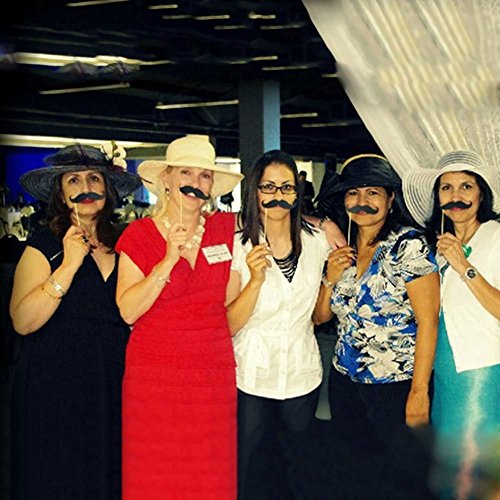 Veewon Luau Foto Booth Props Hawaiian Fotorequisiten Photobooth Requisiten Henne Party Bikini Style Hula Tanz 44 Stück DIY Kit für tropische Sommer Festivals Beach Pool Party - 3