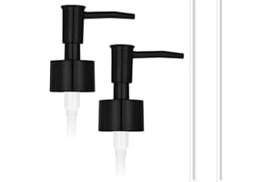 JJUNW Zamiennik pompy mydła, 2 sztuki, czarna pompka do mydła, zamiennik pompy mydlanej do balsamu, normalnych szklanych butelek na usta (czarny)