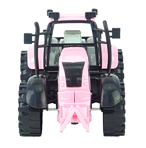 Toyland® 22cm x 12cm Reibung angetriebener Traktor mit öffnender Motorhaube (Rosa) - 2