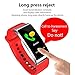 Produktbild AXELEL Smart Wristband Smart Wrist Loop Bracelet Wristbands Color Screen Pedometer Watch Activity Tracker Lightweight Girls Android Phones,Red