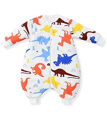 Fairy Baby gigoteuse bébé avec jambes et manches amovibles sac de couchage hiver, à propos de tog 2.5, Dinosaure, 12-18 mois 80-90 cm
