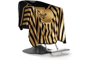 BM BARBER MOOD Capa de peluquería de satén dorado, original Barbermood Barber Cape, profesional de diseño de pelo para peluquería, 138 cm x 158 cm, permeable al aire, ajustable., dorado