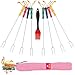 Produktbild Marshmallow Röster Spieße + Silicone BBQ & Cooking Brush – Set bestehend aus 8 Smores Spießen & Hot Dog Gabeln – Camping Kochgeschirr Perfekt für eine Feuerstelle auf der Terrasse & Lagerfeuer für Kinder und Erwachsene – Aufbewahrungstasche