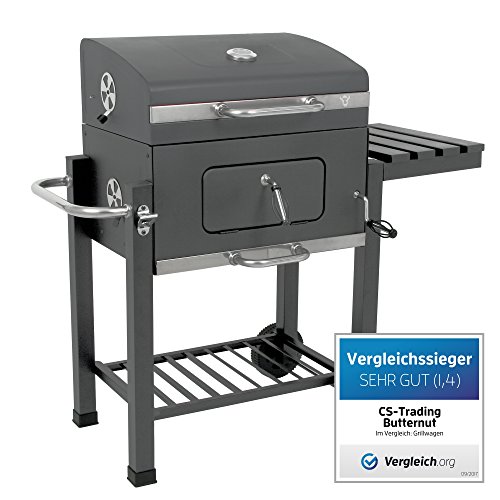 Luxus Grillwagen "Butternut", Holzkohle Barbecue Grill, Smoker