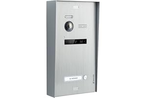 Balter EVO-HD Video Türsprechanlage, Video Türklingel mit Kamera, Mehrfamilienhaus Klingel, 7 Zoll HD Monitor, Full HD-Kamera, 2 Draht Bus, Gegensprechanlage mit 175° Weitwinkel-Kamera, Aufputz Box