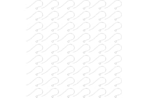 UNICRAFTALE 100 pz 304 Ganci per Orecchini in Acciaio Inossidabile 0.7mm Pin Filo Orecchio con Anello Tono Argento Orecchini alla Ricerca di Orecchini Fare Gioielli 27.5x13x0.8mm, Hole 1.8 mm