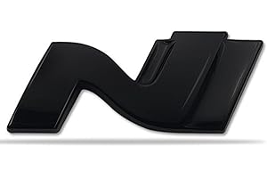 MOOWI 3D Metall Auto Aufkleber für Hyundai Elantra Veloster Kona i20 i30 N Line, Selbstklebend Logo Emblem Badge Abzeichen für Heckklappe Kofferraum, Chrom Autoaufkleber zubehör,I