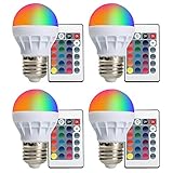 Neueste RGB LED-Glühbirne, die ganze Generation haben 3W mit E27 basiert mit 2 Arten von Form, bunten Wechsel von einer Fernbedienung.
