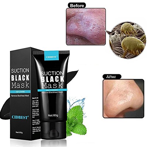 Black maske, Peel off maske, Mitesser Maske, Black Mask, Gesichtsmasken Schwarz, Blackhead Remover Mask, CIDBEST® Suction Schwarz Mud Purifying Peel-off-Maske, Tiefenreinigung Mitesser Entferner Anti Akne Öl-Kontrolle Purifying Black Head maske Mitesserentferner - 8
