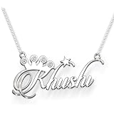 Silver Cursive Name in Heart 