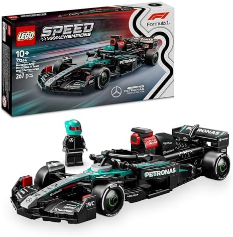 LEGO Speed Champions Auto da Corsa Mercedes-AMG PETRONAS F1 W 15 Macchina Giocattolo da Collezione con Minifigure del Pilota, Modello per Bambini da 10 Anni o per Adulti Fan della Formula 1 77244