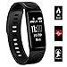 Price comparison product image Teetox Fitness Tracker 0.96Inch OLED Heart Rate Monitor Smart Wristband Activity Tracker Smart Bracelet with Step Tracker/Calorie Counter/Sleep Monitor for iPhone iOS and Android Phone,Black