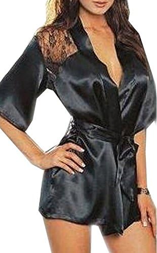 QQKing Women's Shalimar Charmeuse Babydoll with Robe and Padded Hanger