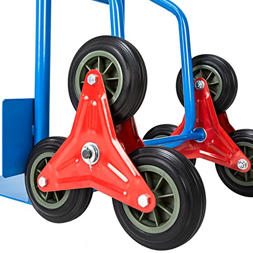 TecTake Profi Treppensackkarre Sackkarre Transportkarre Treppenkarre 6 Räder blau - 6