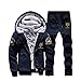 Produktbild Felicove Herren Winter Hoodie Warm Fleece Reißverschluss Sweater Jacke Outwear Coat Top Hosen Sets Winterjacke Wintermantel