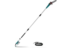 KIESBOHR Akku Hochentaster Kompatibel mit Makita 18V-Akkus, CSH001 Akku Astsäge Teleskop, 8 Zoll Kettensäge mit Verlängerung, 20 cm Schwertlänge, Motorkopf mit 15° Neigung (ohne Akku)