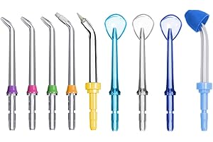 Jerilla 9 piezas Juego de Boquillas para Irrigador Bucal Puntas de Chorro de Repuesto Compatible con Waterpik Irrigador de Agua WP-100 WP-250 WP-450 WP-560 WP-660 WP-811 WP-900 WP-940