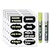 Produktbild Chalkboard Labels Bundle - 80 Large Size Blackboard Stickers Kit 85*40mm with Free Bonus White and Gold Liquid Chalk Marker -Ideal for Kitchen Office Garden Crafts Weddings and More - Removable Erasable Entirely - All in One Set