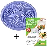 spares2go Universal Mikrowelle Abtauung/gesundes Kochen Teller + Dampfgarer Staubbeutel