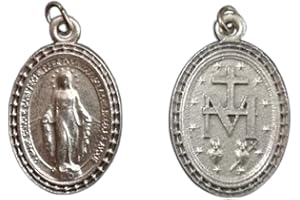 Eurofusioni Medaglia Miracolosa Originale placcata Argento - H 2,6 cm - 10 pezzi