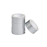 Amazon Basics Nastro adesivo, con potere adesivo migliorato, confezione da 4, 4.8 cm x 18.3 m, colore: argento (In precedenza
