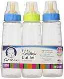 Gerber First Essential Clear View BPA Free Plastic Nurser With Latex Nipple, 9 Ounce, 3 Pack