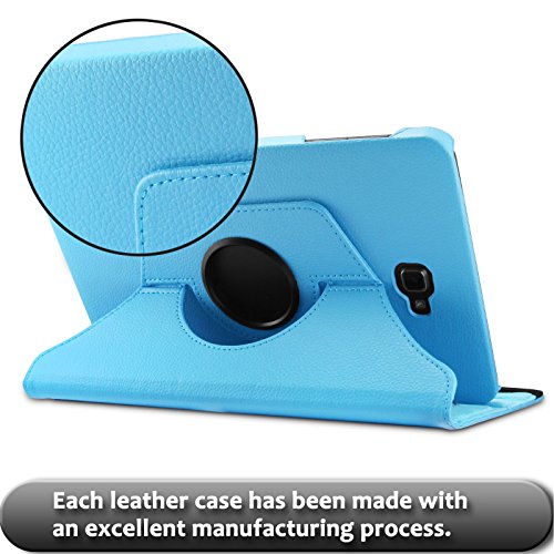 Samsung Galaxy Tab A 10.1 Hülle Case, Infiland PU Ledertasche lederhülle 360° Drehbarer Stand Smart Cover Case Schutzhülle Tasche Etui für Samsung Galaxy Tab A 10.1 Zoll (2016) Tablet-PC(mit Auto Schlaf / Wach Funktion)(Hellblau) - 8