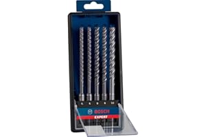 BOSCH ACCESORIOS 5 piezas Set de brocas para martillo Expert SDS plus-7X (para Hormigón armado, Ø 6-10 mm, perforador rotativo)