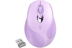 Uineer Souris sans Fil - Souris Ergonomique Rechargeable 2.4G avec clic Silencieux, DPI réglable sur 3 Niveaux - Souris Portable pour Ordinateur Portable, Ordinateur(Violet)