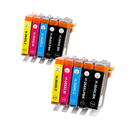 364 364XL Cartucho de Tinta   10 Cartuchos de Tinta Compatible Con HP Photosmart 5520 6520 5510 7520 5524 7510 6510 5515 5514 5511 5522 B010 B109a B110  HP Photosmart Premium C309 C310 C410 C410b B8550 B8850  HP Officejet 4620 4622 4610  HP Deskjet 3070A 3520 3521 3522 3524