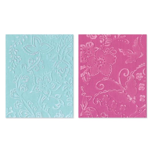 Sizzix Far Out Florals Set by Rachael Brig Textured Impressions Embossing Folders, Pack of 2, Multi-Color