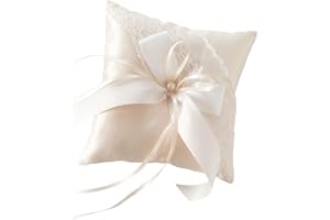 LUHOCIY Ringkudde bröllop, 15 cm x 15 cm, mångsidig användning