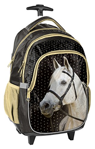 Preisvergleich Produktbild Paso RHU-997, Unisex-Kinder Kinderrucksack Schwarz Schwarz