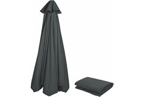 NAFGQIY Sonnenschirm Ersatzbezug 3m/270cm/2m/230cm/250cm 8 Streben/6 Streben Anthrazit/Blau/Grau/Rot/Beige, Sonnenschirm Stoff Uv Schutz 80 Windfest Stabil Strand Terrasse Garten Sonnenschirm Ersatzteile