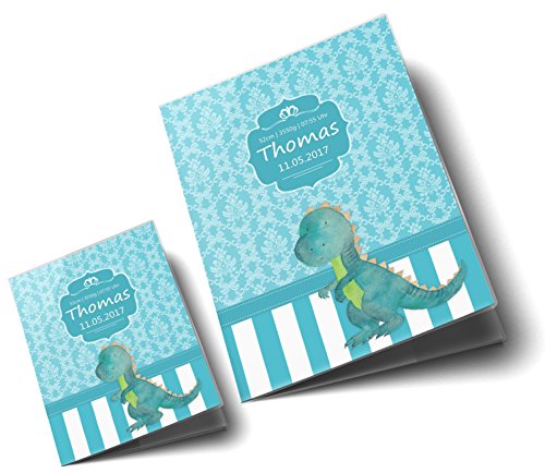 U-Heft Hülle SET Blue Nature Untersuchungsheft Hülle & Impfpasshülle personalisierbar mit Namen und Geburtsdatum - 2