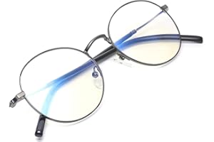 ZÃRO D Clean Lens Round Blue Light Blocking Glasses Computer Gaming/TV/Phones Anti Eyestrain For Men and Women
