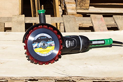 Nozar 6702164 Rip Cut HM-Trennscheibe 230 x 22,23 mm, Perfekt für alle Winkelschleifer aus Wolframcarbid Hartmetall-Segmenten, rot / silber - 8