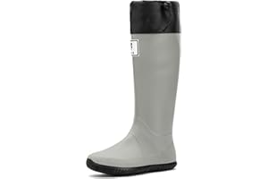 Yenxapei Gummistiefel Damen Herren, Original Wasserdichte Arbeitsstiefel Hoch Regenstiefel, Gummi Langschaft Gummistiefel Sicherheits Stiefel Regenschuhe Boots Gartenschuhe Im Freien