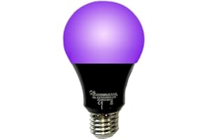 OmniaLaser OL-E27UV20WLED Lampadina a Raggi UV, 20W, Luce Blu, Effetto Fluorescente, Attacco E27, LED - per Vernice Fluorescente, Illuminazione per pittura del corpo, Halloween Party Discoteca Natale