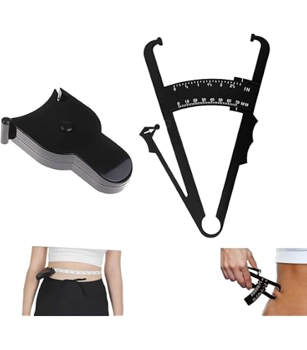 Kit De Mesure De Graisse Corporelle - Mètre Ruban & Pince Adipomètre - Outil De Suivi Fitness Précis à Domicile