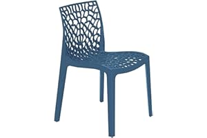 Grand Soleil S6316BA Grandsoleil Upon Gruvyer Sedia impilabile, in Polipropilene, Blu, 51 x 52 x 81 cm, Avio Blue, 51 x 52 x 81 cm