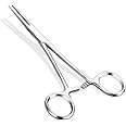 HighFitt AZN Fishing Forceps Dog Hemostat Forceps Scissors Ear Hairs Tools Locking Pliers Stud Ball earings Holder Dog Ear Hair Grooming Tweezers Forceps (Straight)