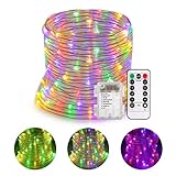 ✔●Längere Lichterschlauch✔●12 Meter lang mit 120 LEDs，plus 2 Meter Stromkabel, 4 Meter länger als die meisten batteriebetriebenen Lichterschlauch. Sie können genügend lange Lichterschlauch haben, um die meisten Außenbereiche zu dekorieren.