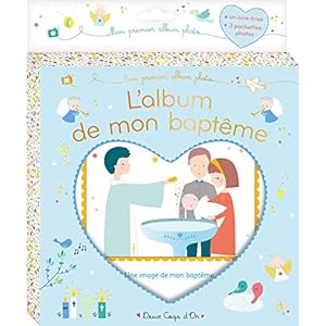 Mon premier album photo de baptème - livre tissu