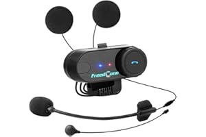 FreedConn TCOM-VB Casco de la Motocicleta intercomunicador Bluetooth,Auricular Bluetooth de la Motocicleta walkie-Talkie, Motocicleta Auricular Bluetooth 800M, Esquiar Mejor Llamada