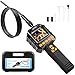 Price comparison product image HOMIEE Borescope Inspection Camera with LCD Monitor Screen and Video Recording, 3.2ft IP67 Waterproof Flexible Car Endoscope, 8 Brightness LED Lights & 8mm Diameter, Portable Toolbox Included